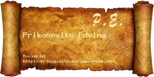 Prikosovits Edvina névjegykártya
